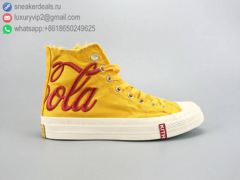 CONVERSE X COCA COLA ALL STAR HIGH YELLOW UNISEX CANVAS SKATE SHOES